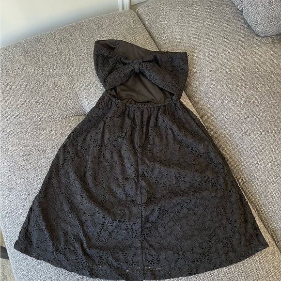 Little Black Lace Strapless Dress - Picture 3 of 8